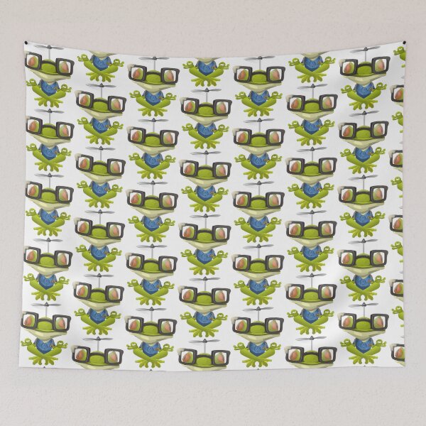 Item preview, frog meditating designed and sold by newstylemagri.