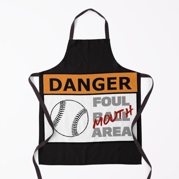 Item preview, Baseball Gift - Danger Foul Mouth Area Warning Sign designed and sold by TrndSttr.