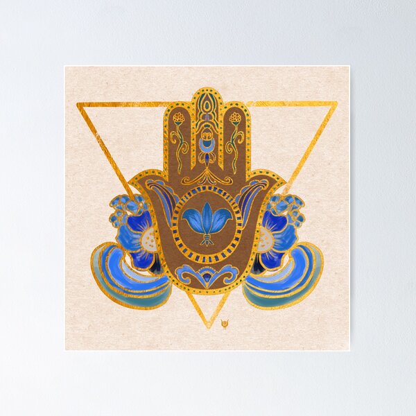 Hamsa Flor de Liz Póster