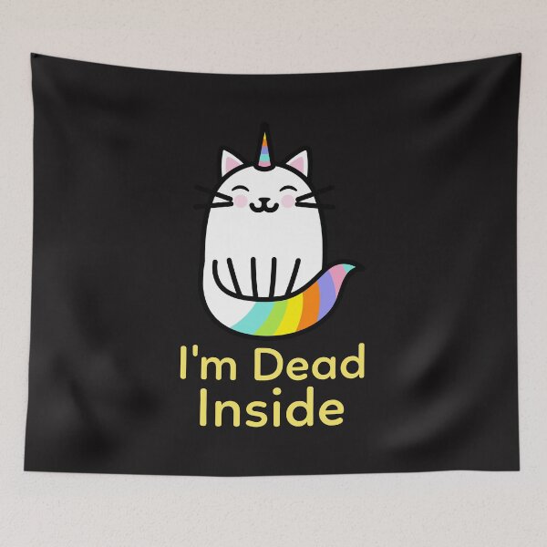 Item preview, Sarcastic Unicorn Cat - I'm Dead Inside designed and sold by TrndSttr.