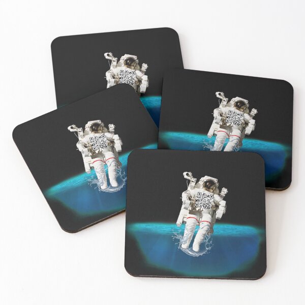 Artikelvorschau, Astronaut im Ozean QR-Code entworfen und verkauft von FunGuru.