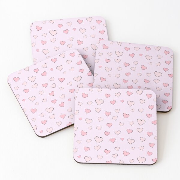 Item preview, Super Simple Minimalistic Baby Pink Hearts Pattern Set designed and sold by Barolina.