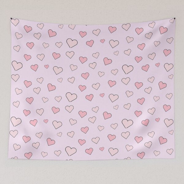 Item preview, Super Simple Minimalistic Baby Pink Hearts Pattern Set designed and sold by Barolina.