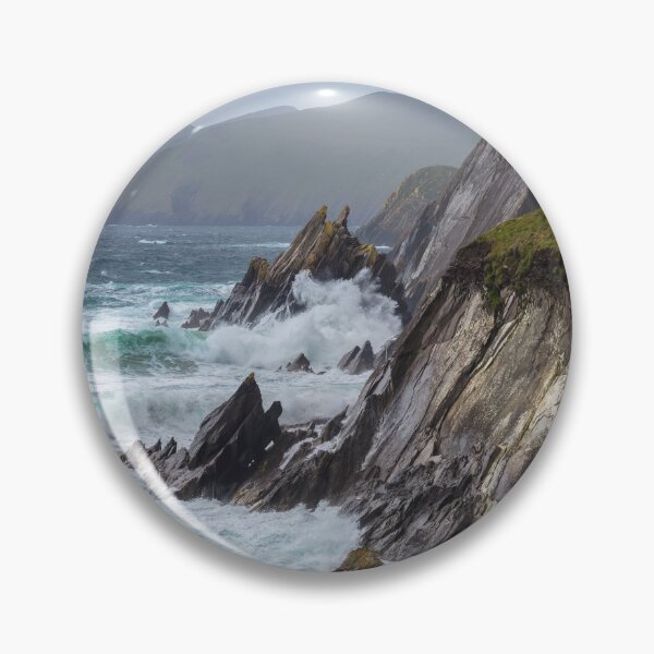 Item preview, The waves crashing into the cliffs of the Dingle Peninsula on the south-west coast of Ireland. designed and sold by AlbertMi.