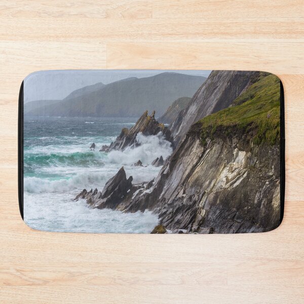 Item preview, The waves crashing into the cliffs of the Dingle Peninsula on the south-west coast of Ireland. designed and sold by AlbertMi.