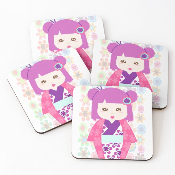 Item preview, Floral Kokeshi boopoobeedoo designed and sold by BooPooBeeDooArt.