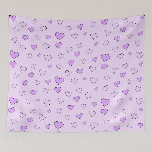 Item preview, Super Simple Minimalistic Pastel Purple Hearts Pattern Set designed and sold by Barolina.
