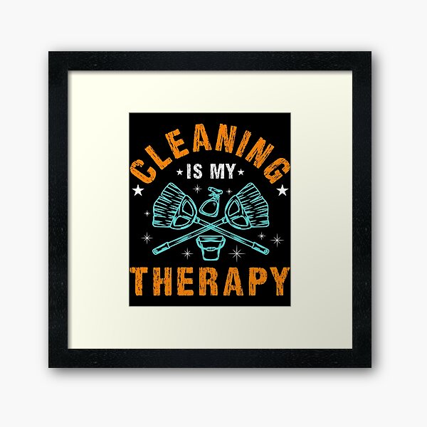 Item preview, Cleaning Is My Therapy Housewife Housekeeping Mom Vacuum Top Housewife Mother's Day Wife Mommy Parenting Parent designed and sold by shirti.