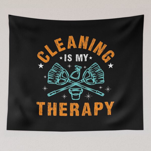 Item preview, Cleaning Is My Therapy Housewife Housekeeping Mom Vacuum Top Housewife Mother's Day Wife Mommy Parenting Parent designed and sold by shirti.