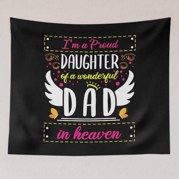 Item preview, I'm A Proud Daughter Of A Wonderful Dad In Heaven Angel Wing Daddy Anniversary Father's Day Death Papa Love Fam designed and sold by shirti.