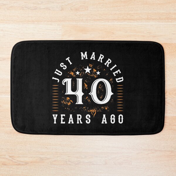 Item preview, Just Married 40 Years Ago Love Ring Relationship Anniversary Church Marriage Groom Married Couples Bride Collec designed and sold by shirti.