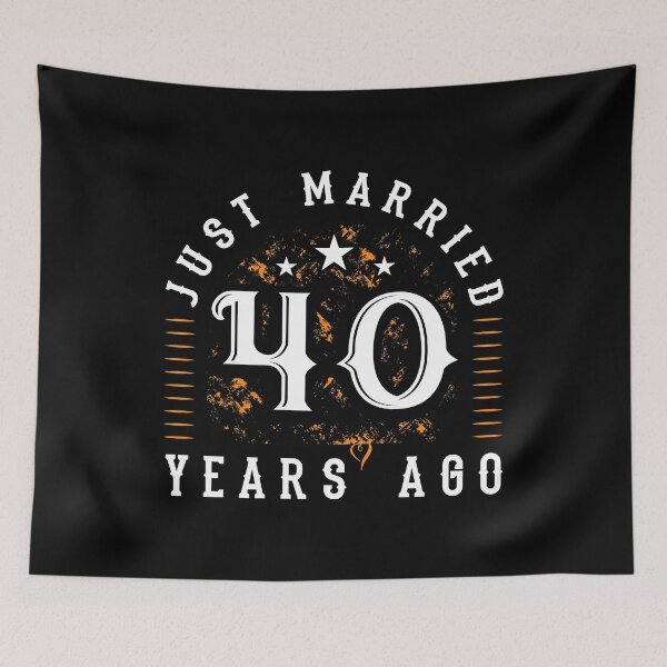 Item preview, Just Married 40 Years Ago Love Ring Relationship Anniversary Church Marriage Groom Married Couples Bride Collec designed and sold by shirti.