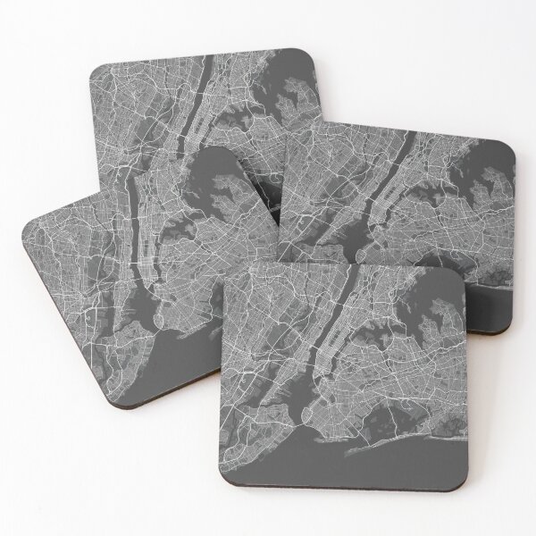 Item preview, New York minimalistic map monochrome dark gray designed and sold by softlycarol.