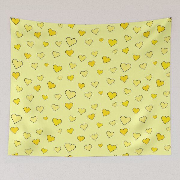 Item preview, Super Simple Minimalistic Pastel Yellow Hearts Pattern Set designed and sold by Barolina.