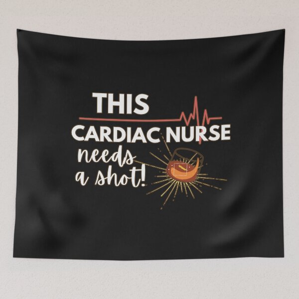 Item preview, Funny Nurse Gifts- This Cardiac Care Nurse Needs a Shot! Version 2 White text designed and sold by EvaWolf.