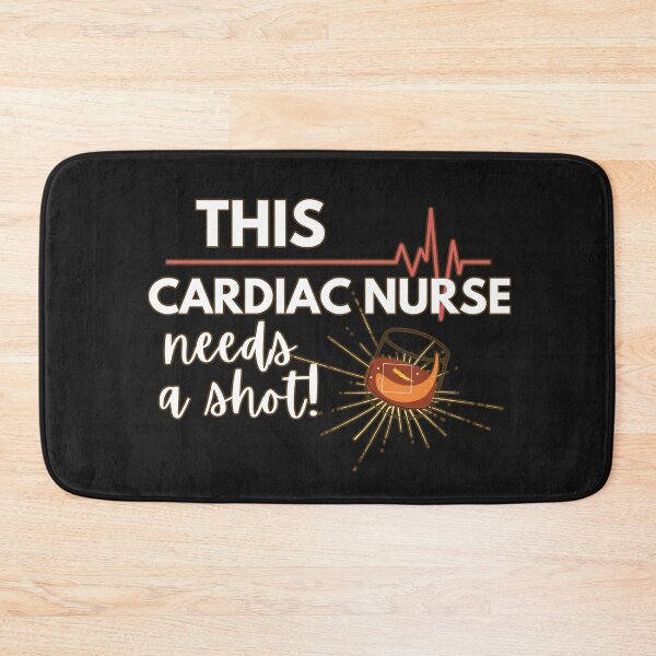 Item preview, Funny Nurse Gifts- This Cardiac Care Nurse Needs a Shot! Version 2 White text designed and sold by EvaWolf.