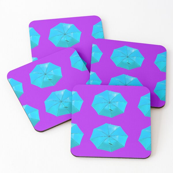Item preview, Blue umbrellas on purple designed and sold by Photopat.