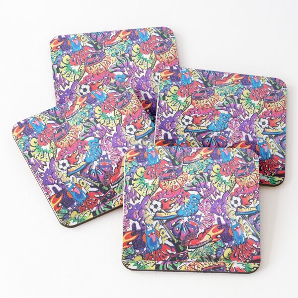 Item preview, Try This Funky graffiti cotton jersey fabric, colourful, cool, birthday, leggings, rompers, skirts, dress, hoodie, dungaree, shorts, tshirt, tops designed and sold by wardrop24.