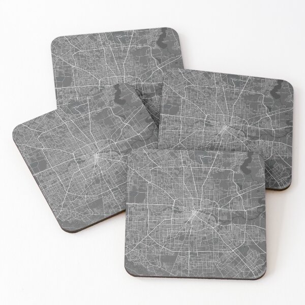Item preview, Houston minimalistic map monochrome dark gray designed and sold by softlycarol.