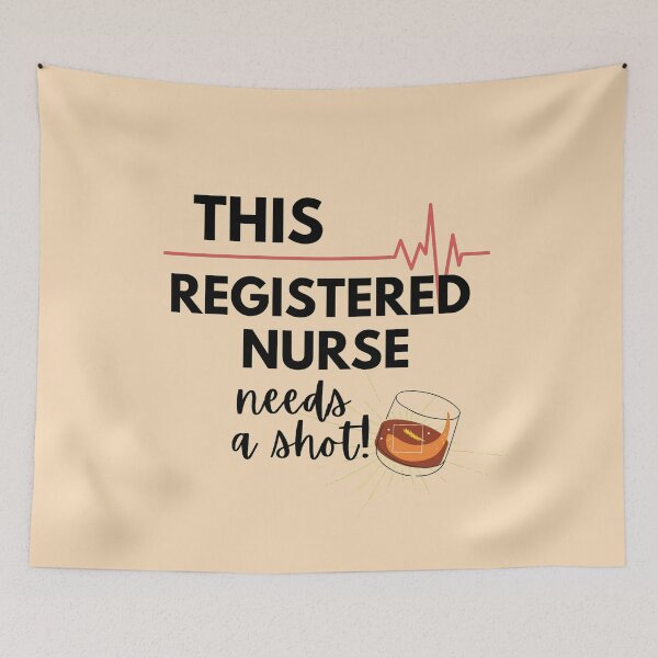 Item preview,  Funny Nurse Gifts- This Registered Nurse Needs a Shot! Black text Version designed and sold by EvaWolf.