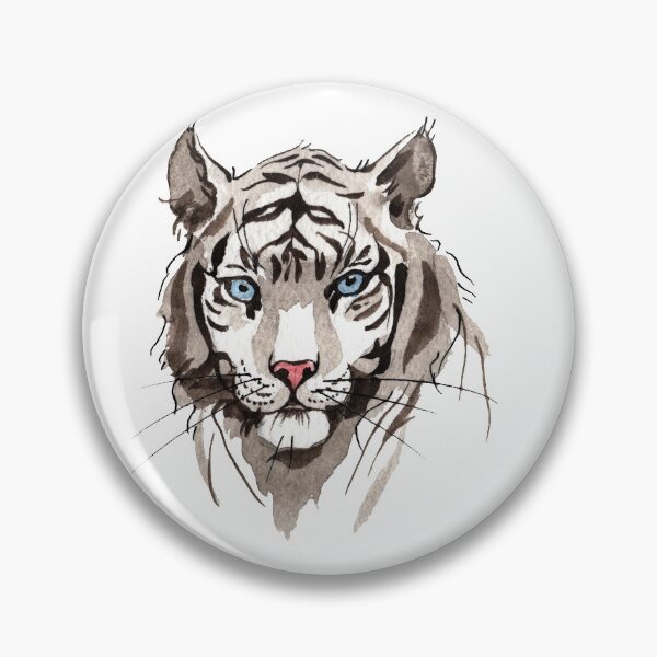 Item preview, white tiger head designed and sold by JeremyMadaci.