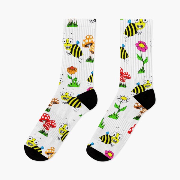 Item preview, FUNNY BEE AND FLOWER PATTERN designed and sold by NATUREZONE.