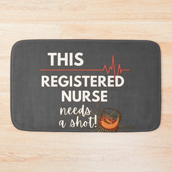 Item preview, Funny Nurse Gifts- This Registered Nurse Needs a Shot! White text Version designed and sold by EvaWolf.