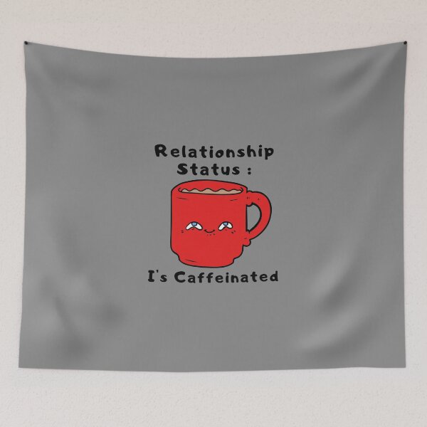 Item preview, Relationship status, I's caffeinated - Coffee junkie quote designed and sold by Theleochick.