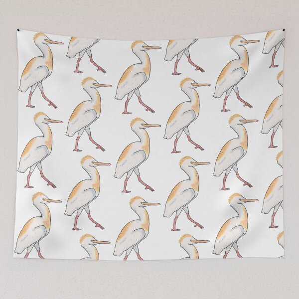 Item preview, Cattle Egret wild bird species wildlife art designed and sold by TheWaterBirds.