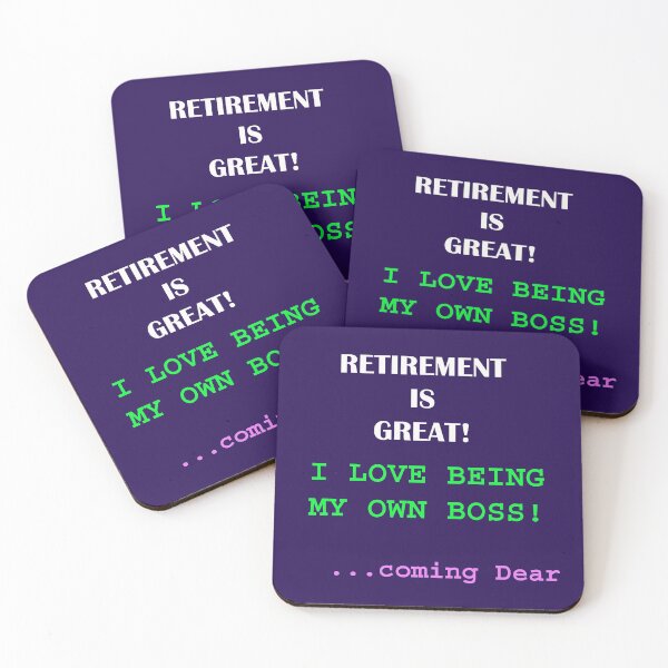 Item preview, Funny Retirement Slogan - Own Boss Saying designed and sold by Glenys Grob.
