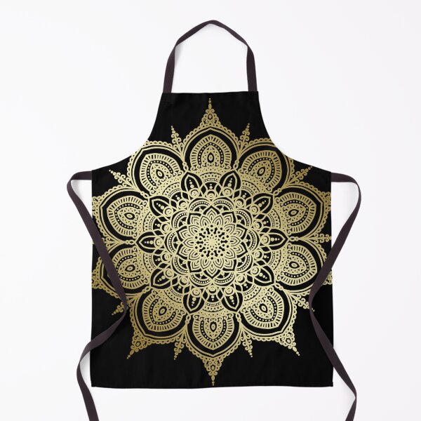 Item preview, Gold floral mandala designed and sold by felinefeelings.
