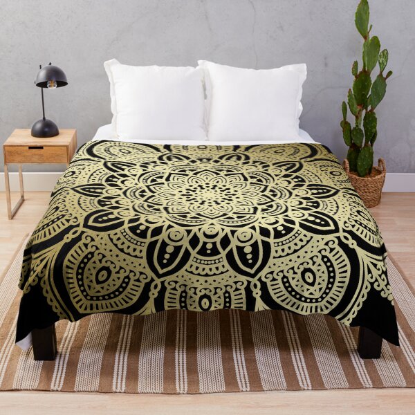 Item preview, Gold floral mandala designed and sold by felinefeelings.