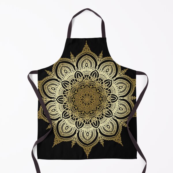 Item preview, Gold floral mandala designed and sold by felinefeelings.
