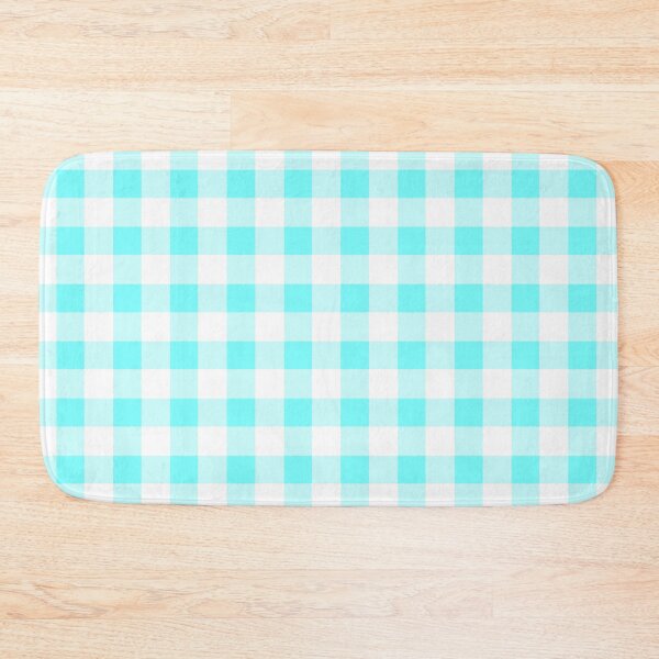 Item preview, floral blue checkered Print  designed and sold by KnitNknot.