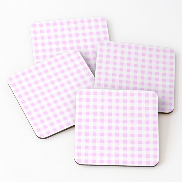 Item preview, floral pink checkered Print  designed and sold by KnitNknot.