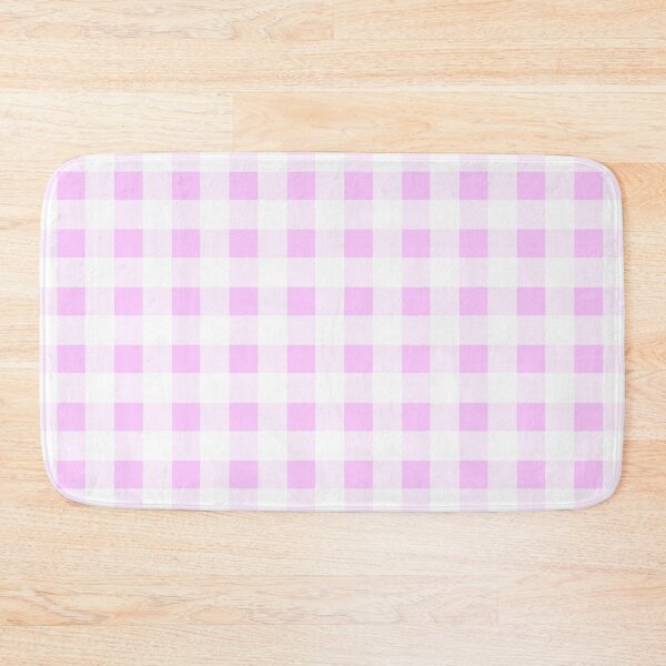 Item preview, floral pink checkered Print  designed and sold by KnitNknot.