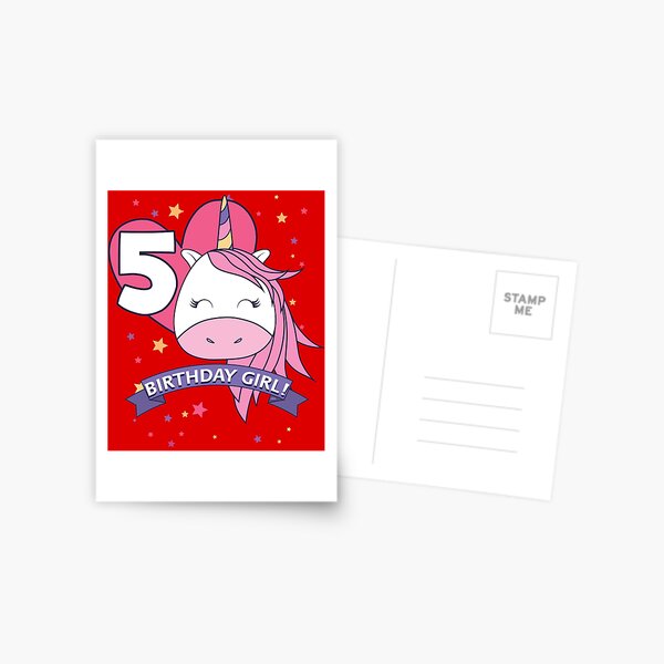 Item preview, Birthday Girl! Unicorn 5th Birthday graphic design Gifts designed and sold by No Limits T-Shirts.