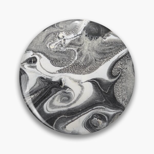 Item preview, Abstract Black and White Suminagashi Print designed and sold by Akvauter.