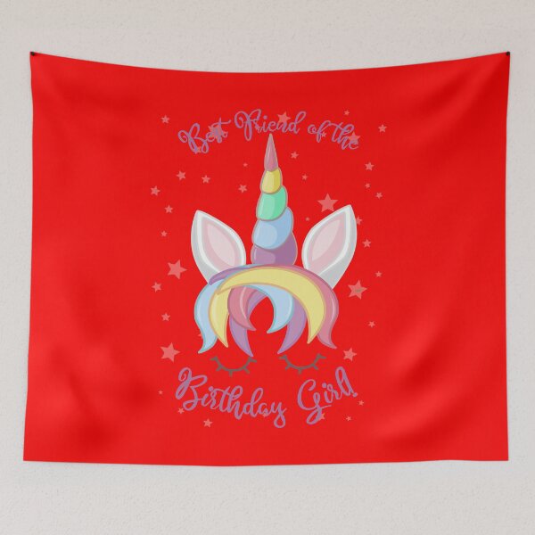 Item preview, Best Friend of the Birthday Girl! Unicorn Face product designed and sold by No Limits T-Shirts.