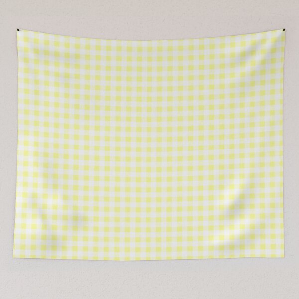 Item preview, floral yellow checkered Print  designed and sold by KnitNknot.