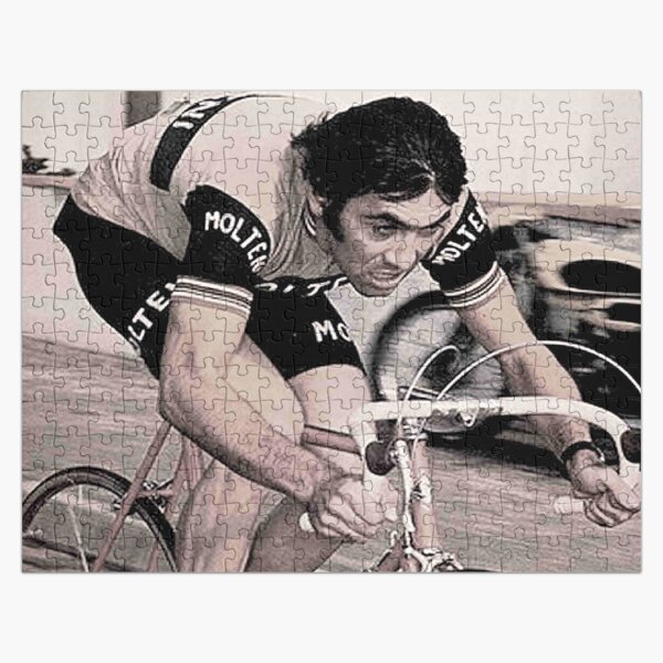 Vista previa del artículo con la obra «GIRO D ITALIA: Impresión publicitaria de carreras de bicicletas Eddy Merckx Vintage», diseñado y vendido por posterbobs.