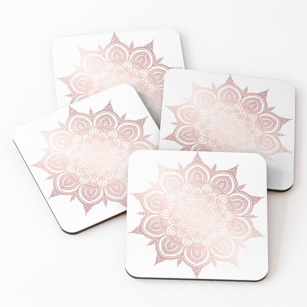 Item preview, Rose gold floral mandala designed and sold by felinefeelings.