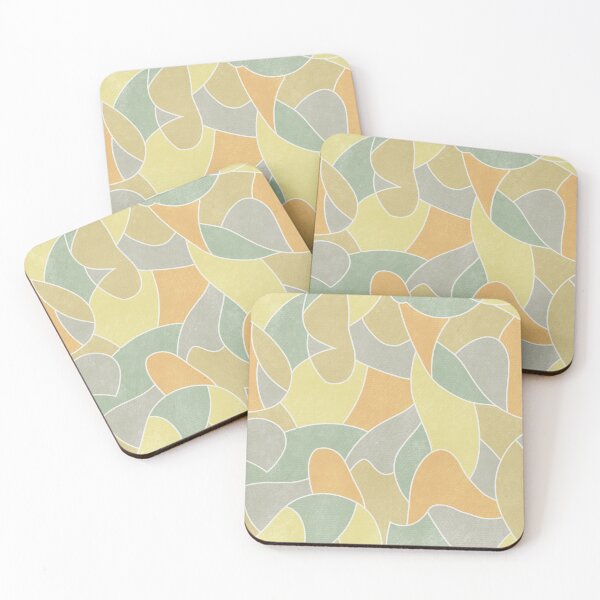 Item preview, Abstract Colorful Shapes Pattern // Yellow, Gray, Green, Orange designed and sold by Lavender Mint Graphics.