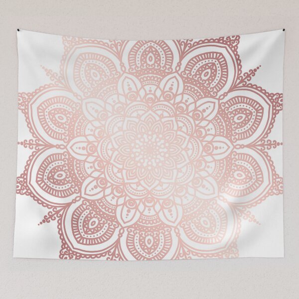 Item preview, Rose gold floral mandala designed and sold by felinefeelings.