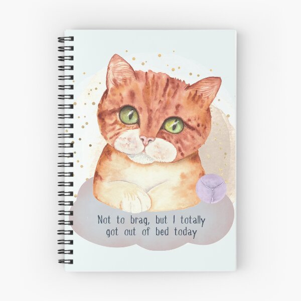 Item preview, Watercolor Cat. Not to brag, but I totally got out of bed today, appreciate the little wins. Do your best, and remember that your best is in the context of where your health is at designed and sold by Orianah.