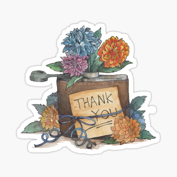 Item preview, Thank you Greeting Card_ Whisky Flask designed and sold by hahaha-creative.