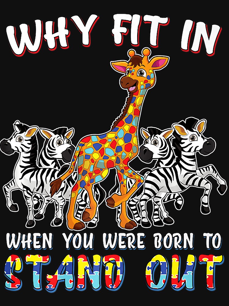 Discover Autism Shirt Why Fit In When You Were Born To Stand Out Racerback Tank Top