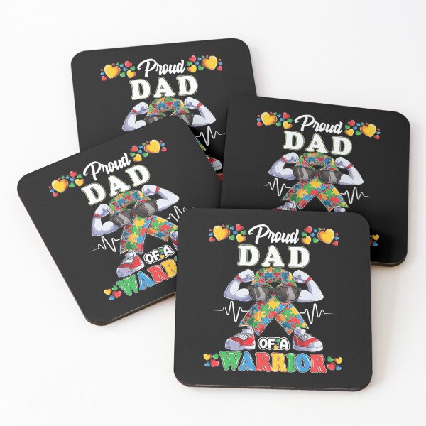 Item preview, Autistic Ribbon Puzzle Dad Of Autism Awareness Warrior designed and sold by JacquelineEl.