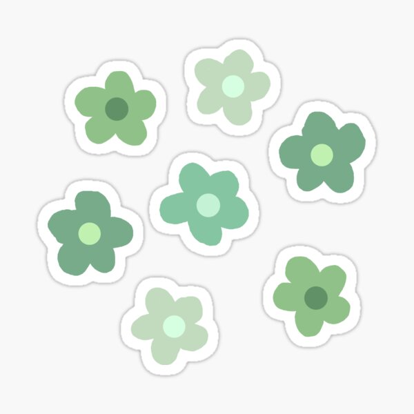 10/30/50pcs Cute Green Plants Stickers Aesthetic Ins Style Cartoon