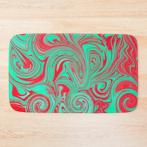 Item preview, Turquoise and Red Abstract Design designed and sold by Carbonbubble.